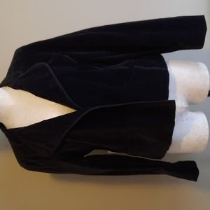 Gap Velvet Blazer, Single Breasted, One Button, Black, Sz 16